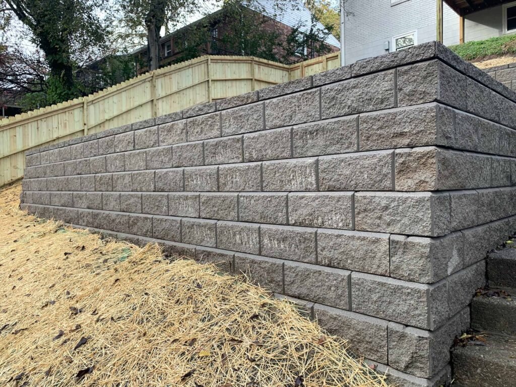 commercial retaining wall in michigan